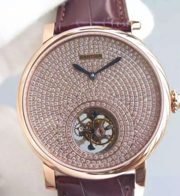 Cartier Rotonde De Cartier Tourbillon RG Diamonds Dial