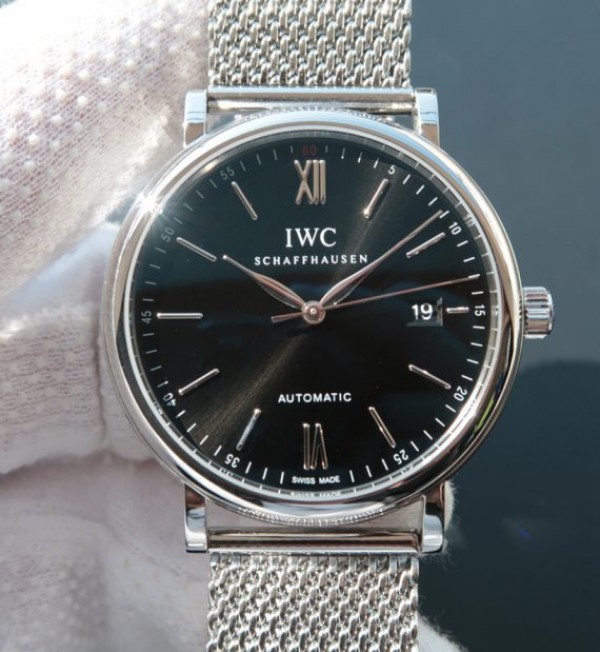 IWC MK Portofino IW356506 Automatic Black Dial SS Mesh Bracelet