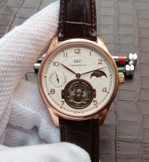 IWC Portuguese Tourbillon Power Reserve Moonphase RG White Dial