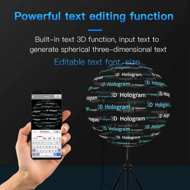 3D holographic naked eye  suspended projection advertising machine LED fan aerial imaging ultra-thin advertising machine