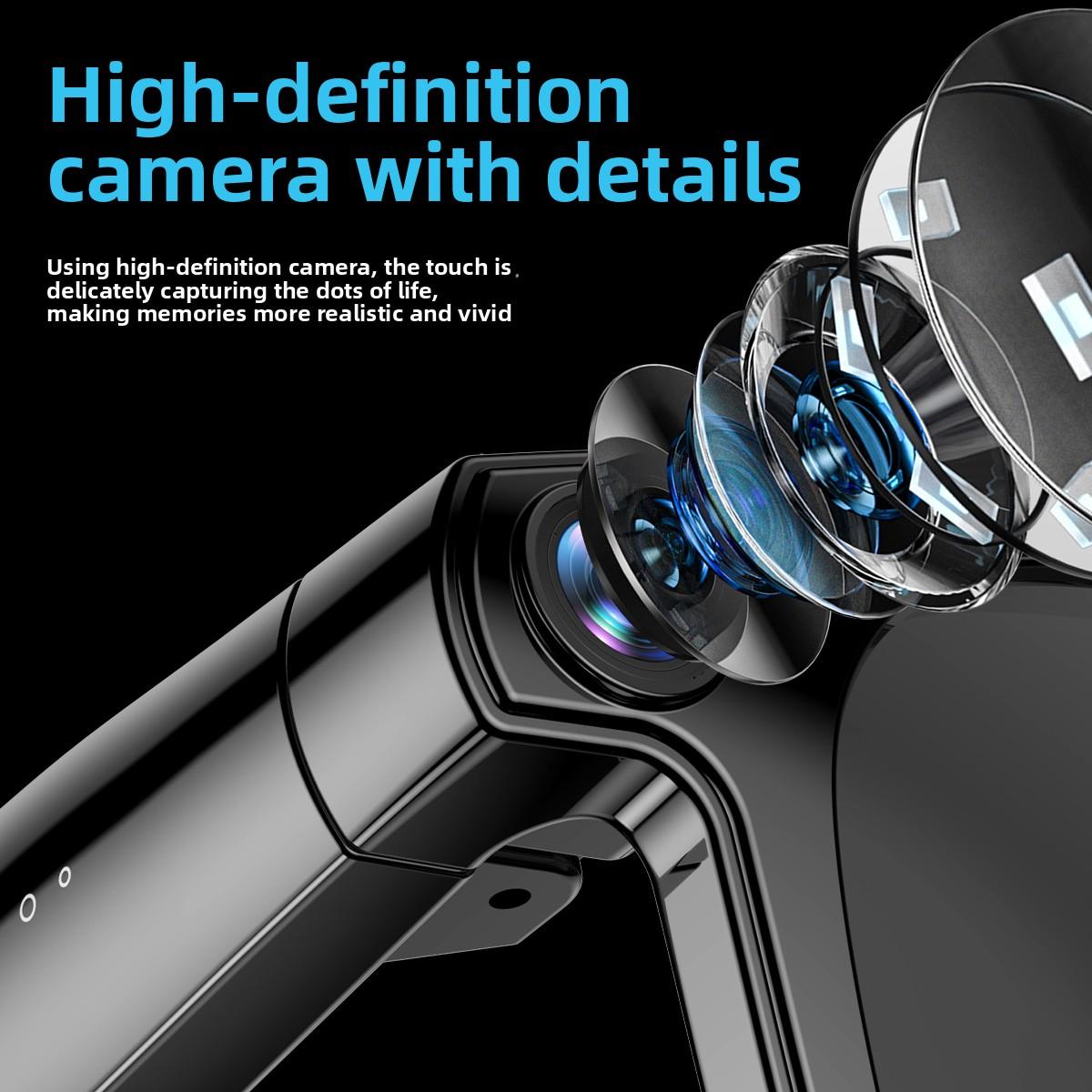 Ai Smart Glasses With 800w High-definition Camera Bluetooth Headset Voice Calls Music Playback Photo Taking Video Recording Wearable Anti-Blue Light - Image 3