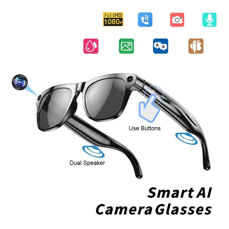 AI Smart Glasses GPT 4KHD 100mp Multifunctional Camera Chat Bluetooth Call Voice Assistant Music Player Smart Translation Hot Wearable