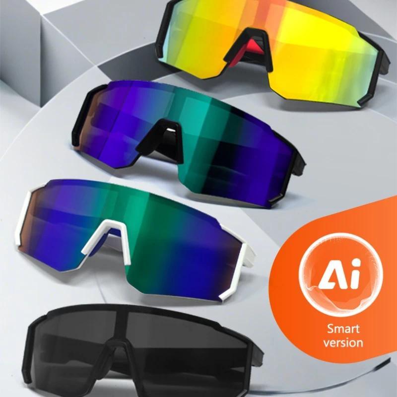 QY-Pro1 Bluetooth  Smart Glasses AI Intelligent Translation Sunglasses Voice Remote Control Music Eyewear Waterproof Eyeglasses Automatic Button Magnetic Wearable Black-Yellow Orange - Image 2