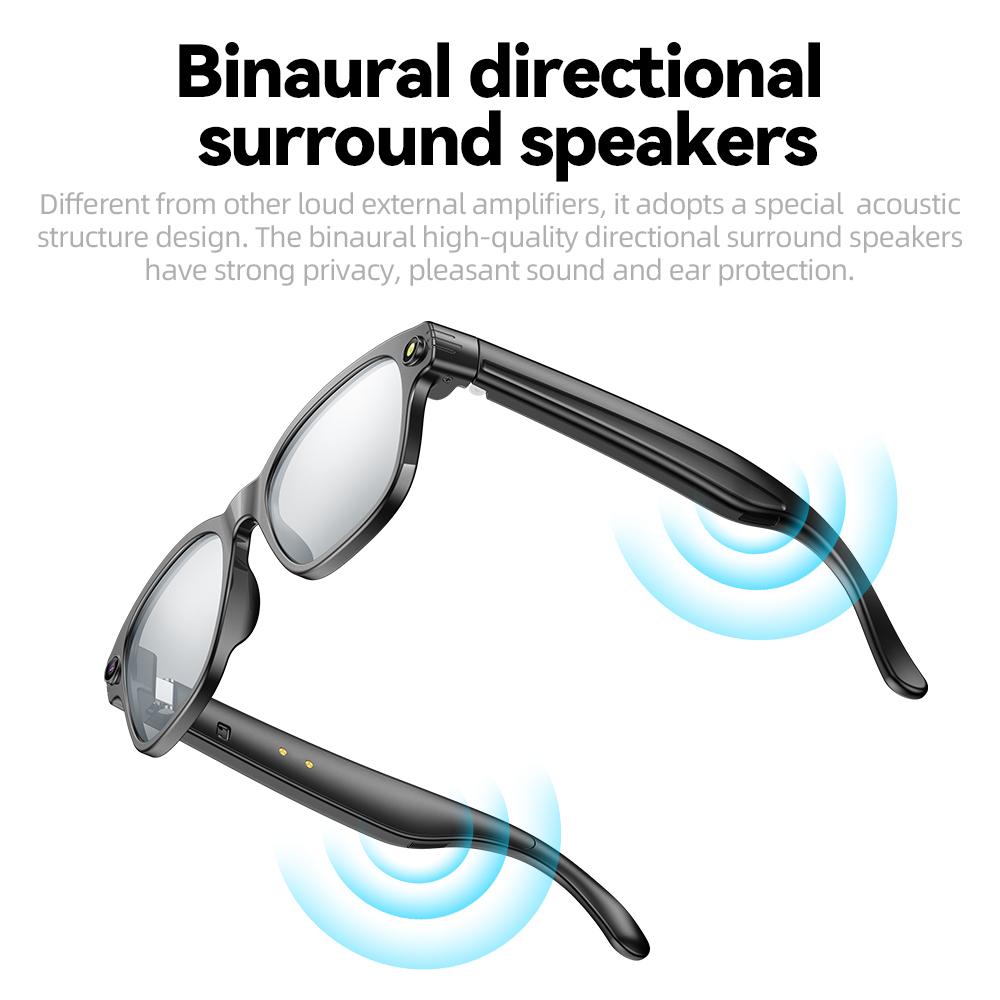 AI smart glasses 8-megapixel recording video photography listening to music recognition answer translation waterproof Bluetooth Wearable Sunglasses - Image 4