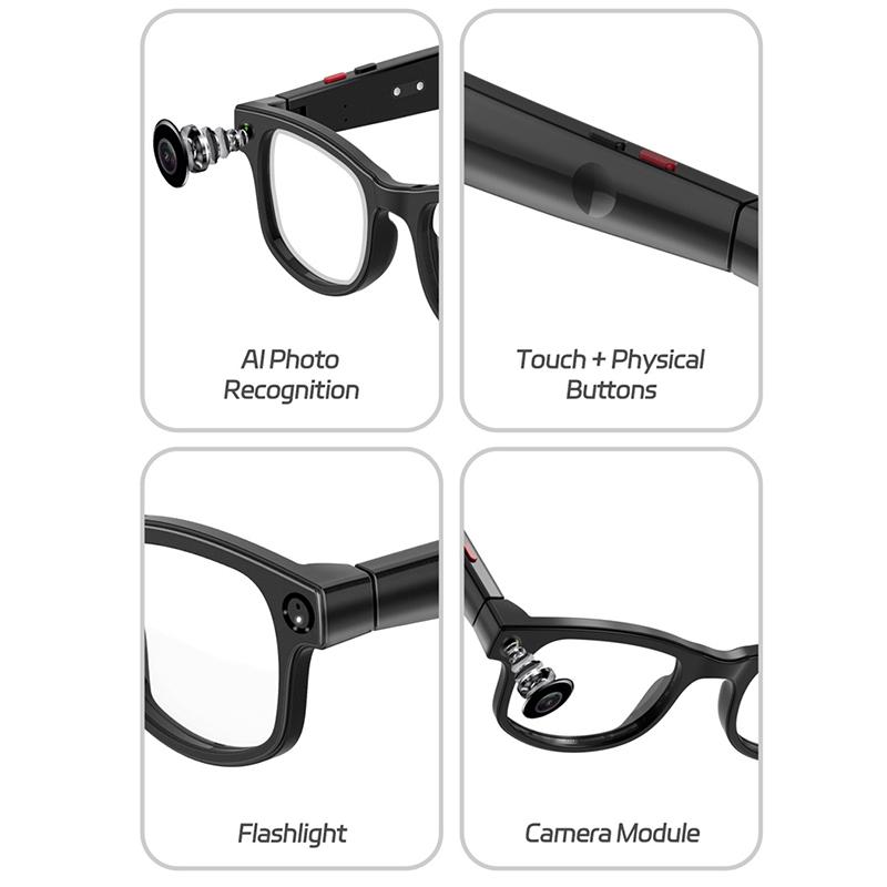High-end AI Smart Glasses 500W Camera Sunglasses ChatGPT Translation Voice Control Bluetooth HD1080P Shooting With Camera Button Device Wireless Phone