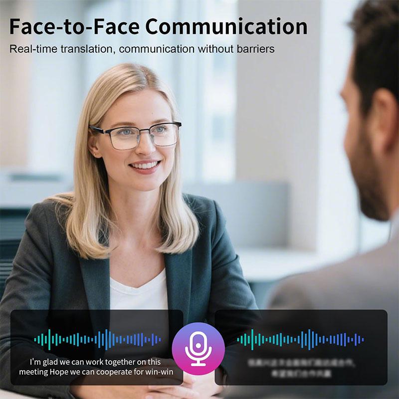 Smart glasses, app translation, color-changing lenses, high-definition voice calls, Hi-Fi music quality, open-ear audio glasses. Wearable - Image 4