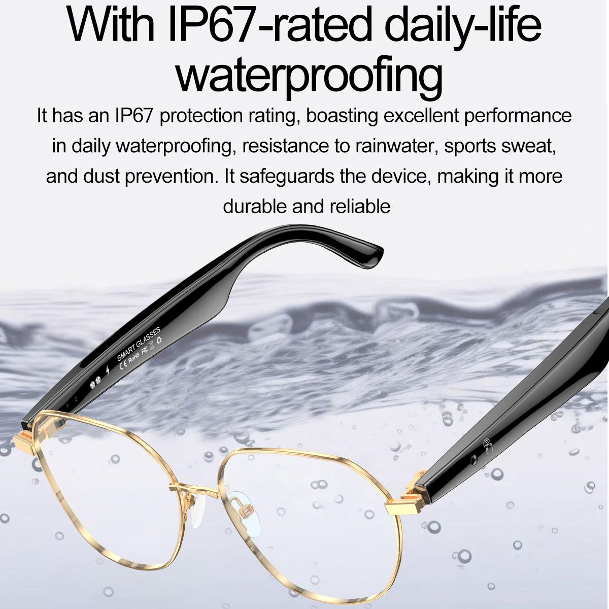 AI Translation Intelligent Blue Tooth Eyewear Call Waterproof Smart Glasses Voice Assistant Anti Blue-Light Spectacles Men Women - Image 4