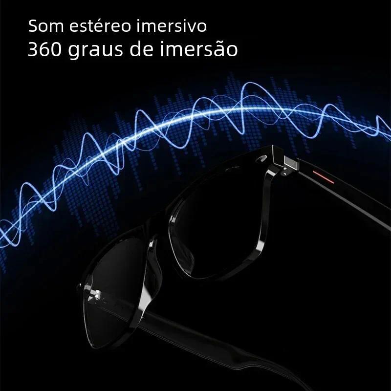 2024 Camera Smart Music Sunglasses Earphones Wireless Bluetooth Headset HIFI Sound Headphone Driving Glasses Hands-free Call Rechargeable Usb Water Proof Wearable - Image 4
