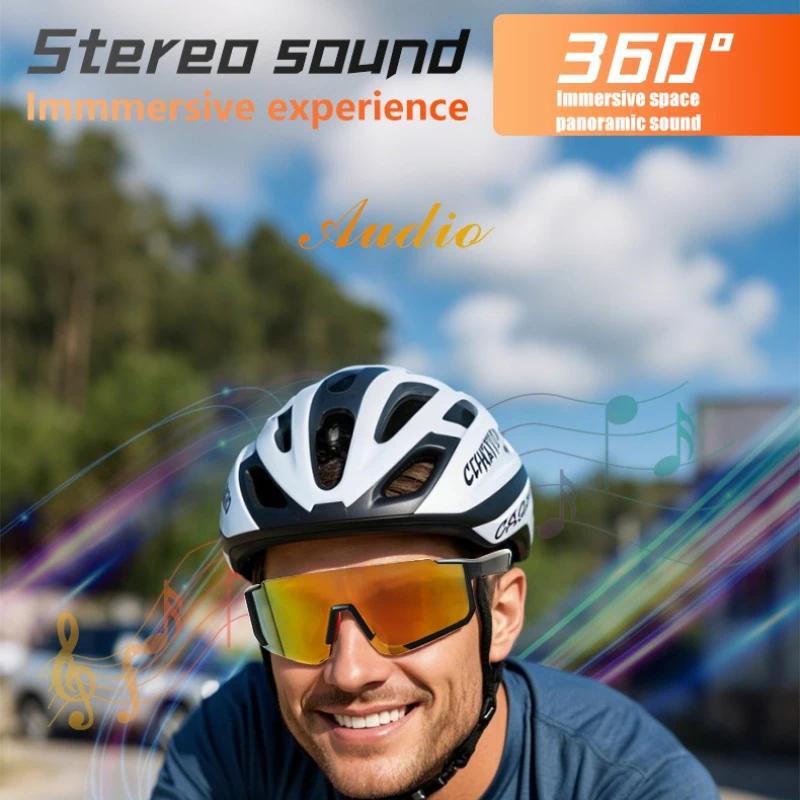 QY-Pro1 Bluetooth Smart Glasses AI Intelligent Translation Sunglasses Voice Remote Control Music Eyewear Waterproof Eyeglasses Automatic Button Magnetic Wearable Black-Yellow Orange