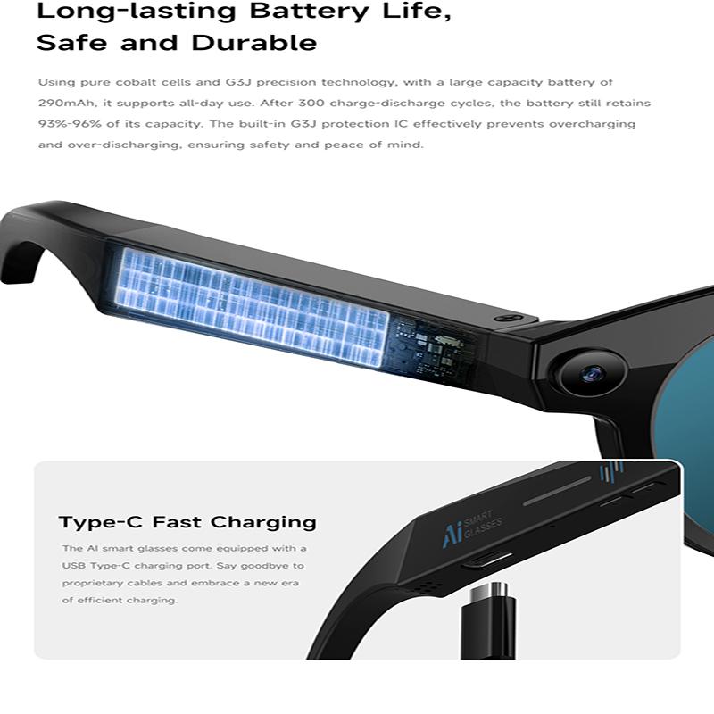 New M88 Smart Glasses Photography Video AI Intelligent Interactive Translation Smart Sunglasses IOS Andirod Glasses - Image 3