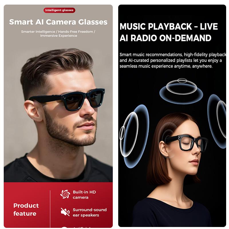 The Ultimate Guide to 2025 New 800w HD Smart Glasses UV Protective Voice Assistant Touch Control Hands-Free Sound Surround Local Music Smart Glasses: Everything You Need to Know