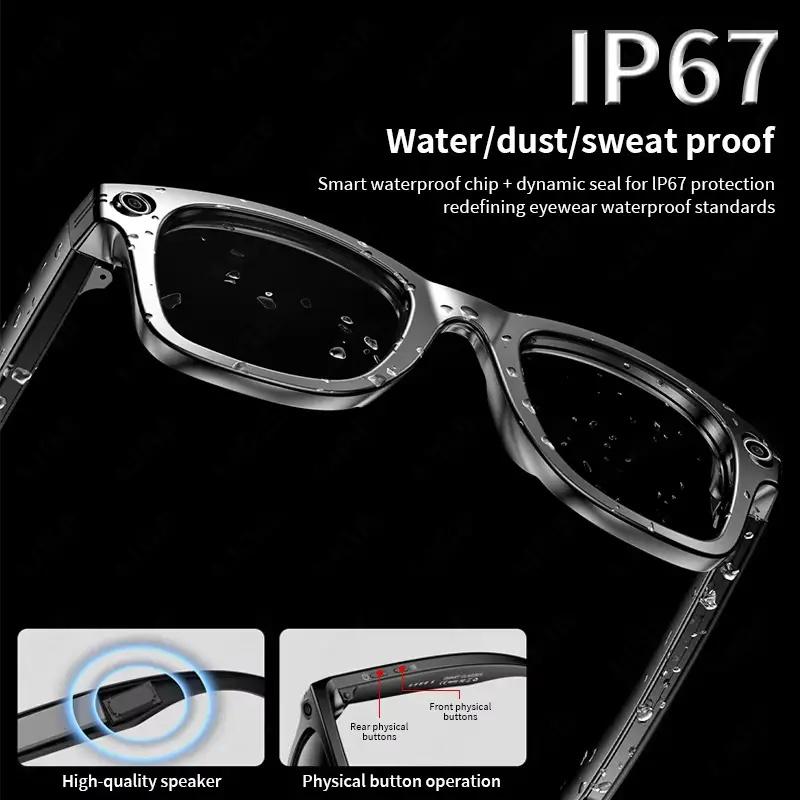 2026 Fashion AI Smart Bluetooth Glasses 800MP Picxel Bluetooth Call Playing Music Men Women WIFI Smart Sunglasses Camera Control