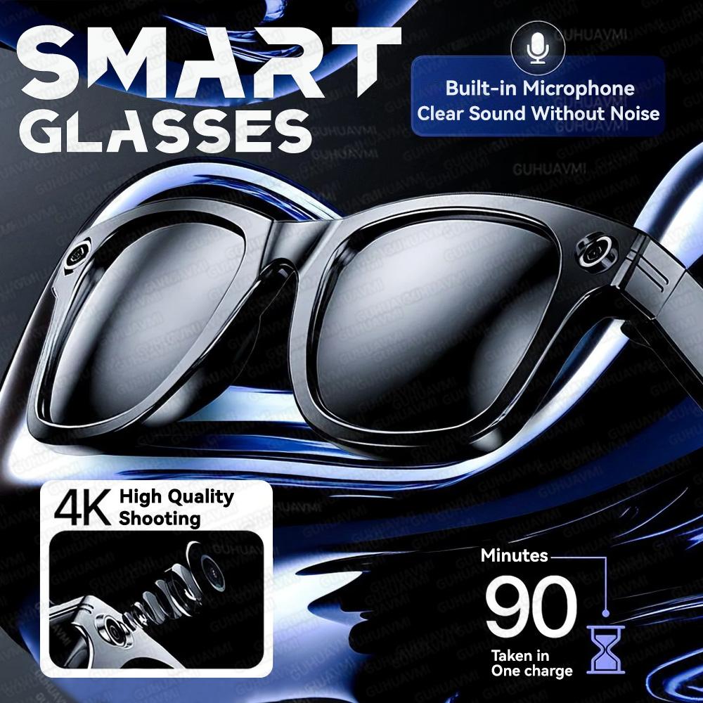 Smart Glasses AI Translate Bluetooth Call Music Voice Assistant Smart sunglasses Control Camera Video Recording Identify Object