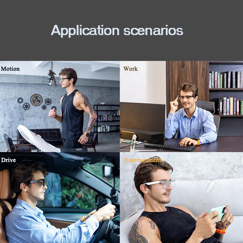 Smart Glasses with Speaker Bluetooth Call Wireless Audio Touch Hands-Free Calling Stereo Music Headphones Smart Sunglasses