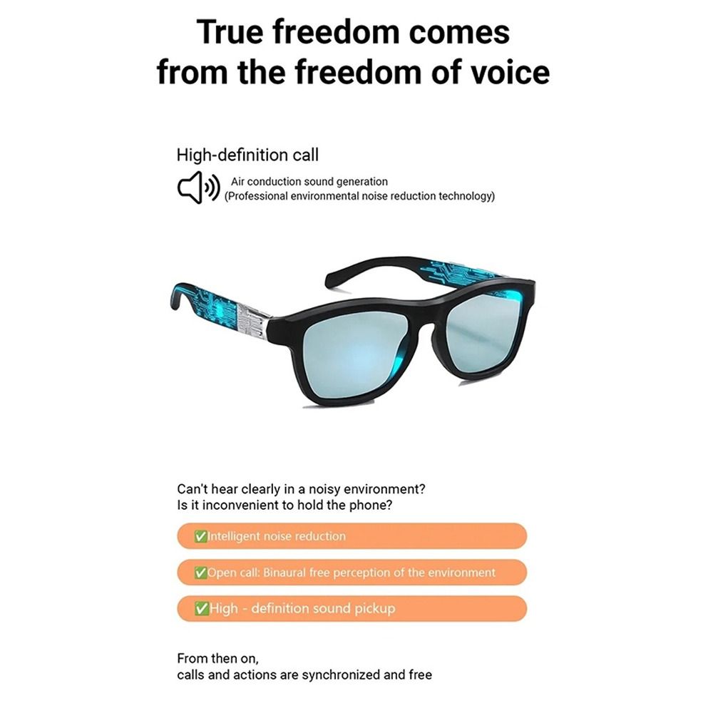 Discover the Revolutionary Features of AI Intelligent Translation Smart Bluetooth Sunglasses Bluetooth Call Color-changing Control Lenses AI Smart Glasses