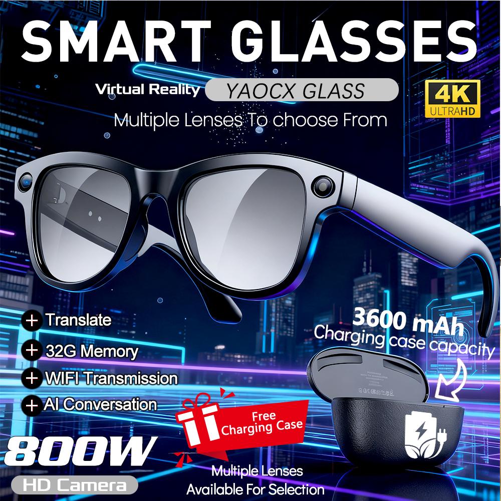 5 Surprising Benefits of Using Smart AI Glasses, New Arrival, 800W Pixel Camera, Video Recording, AI Voice Translation, Music Transfer, WIFI Connectivity, Call Capability, Smart Glasses