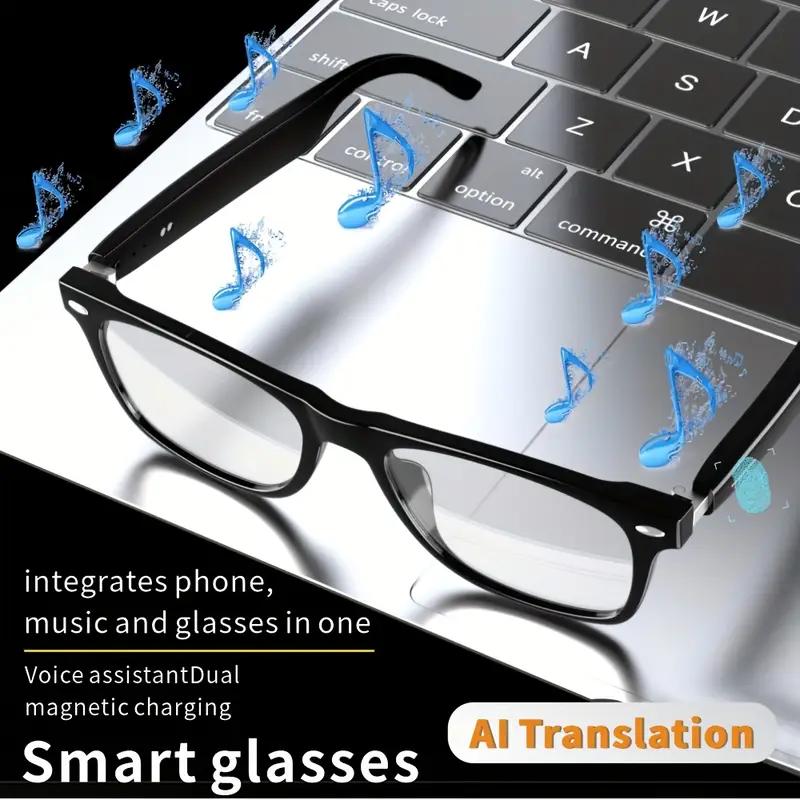 Smart Glasses, SENBONO, Real-Time AI Smart Translation, Sunglasses, Suitable for Outdoor Sports, With Earphones, Music and Calling Glasses