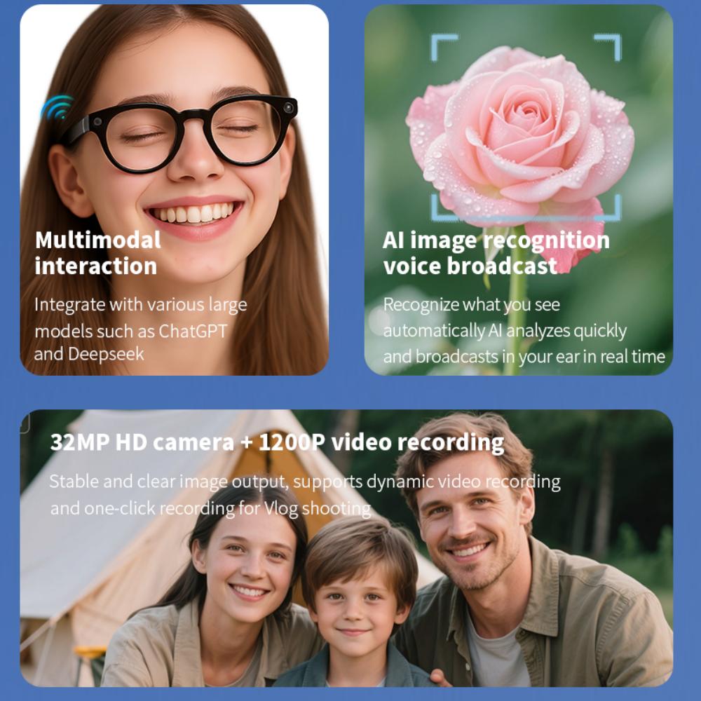 The Ultimate Guide to Smart Glasses, AI Technology, 32MP HD Camera, 1200P Mini Video Recording, AI Sunglasses, Smart Office Assistant, Wireless Hearing Device, V03-T6: Everything You Need to Know