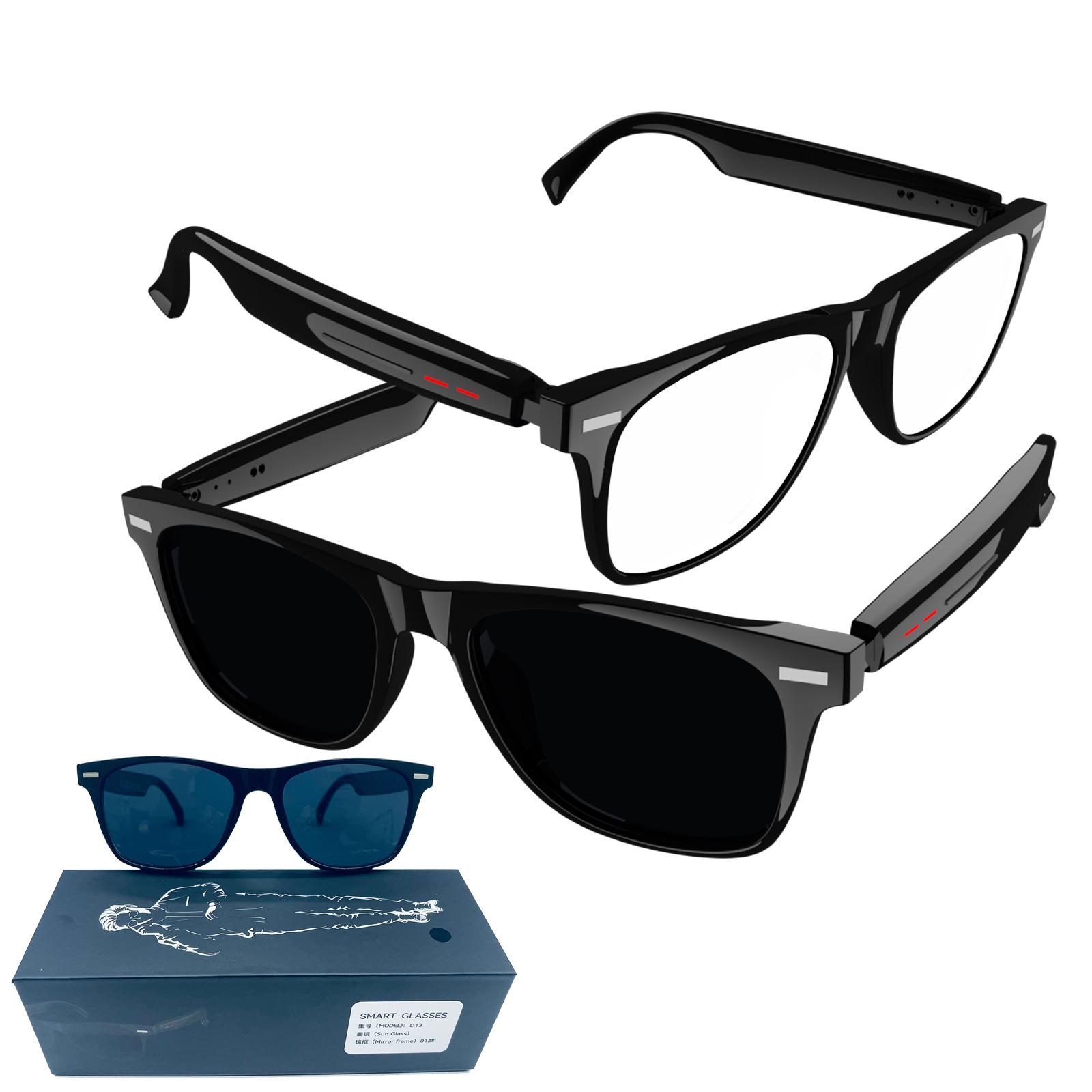 Smart Glasses Bluetooth Call Music Remote Camera Shoot Stereo Mic Men Touch Sunglasses AI Voice Assistant For Android IOS Phone