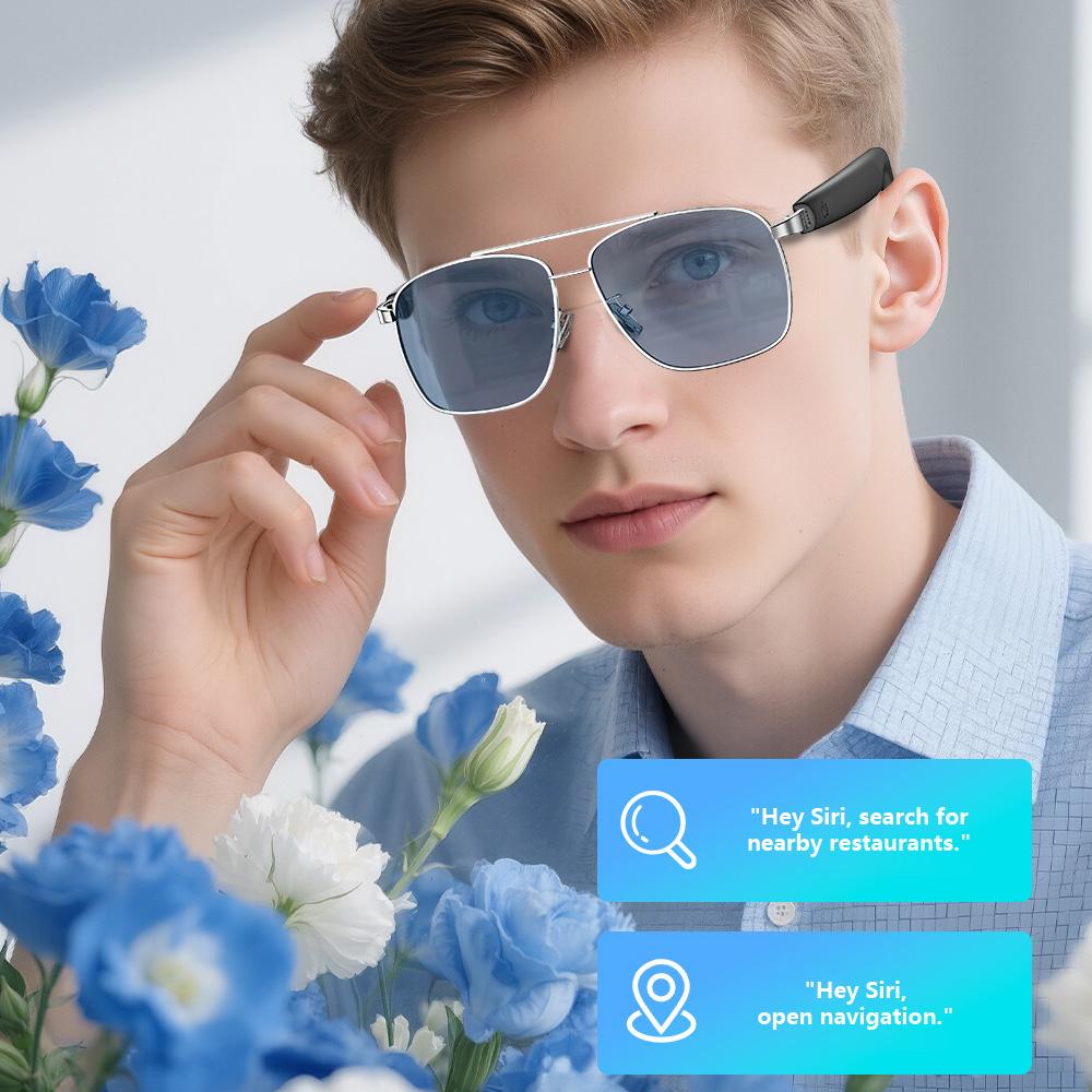 AI Smart Translation Glasses With Bluetooth Call Music Support Multiple Languages For Business Trips Travel Sunscreen Men Women