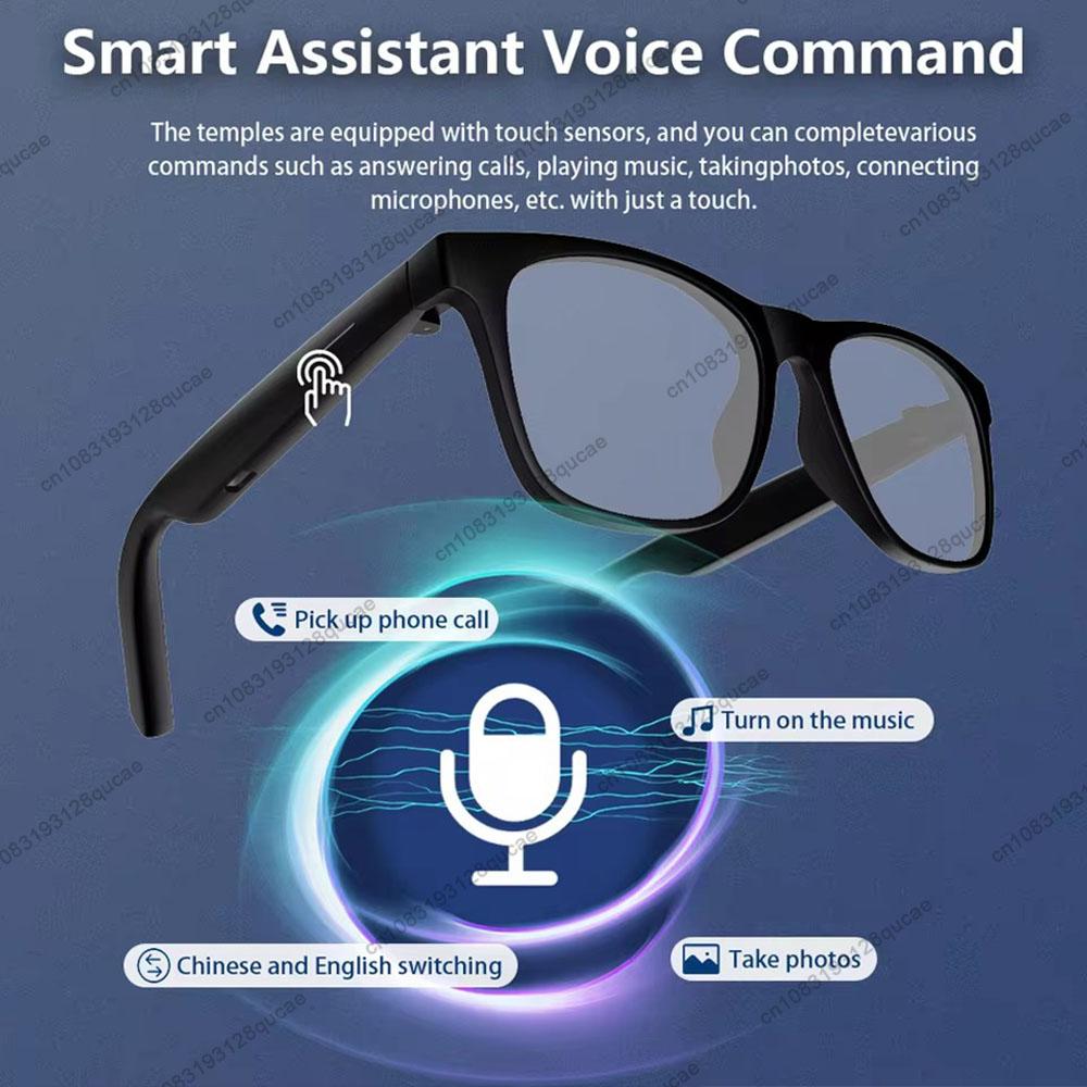 Smart Glasses Headset Bluetooth Call Smart Sunglasses Outdoor UV Protection Travel Runing Cycling Smart Sunglasses for Men Women