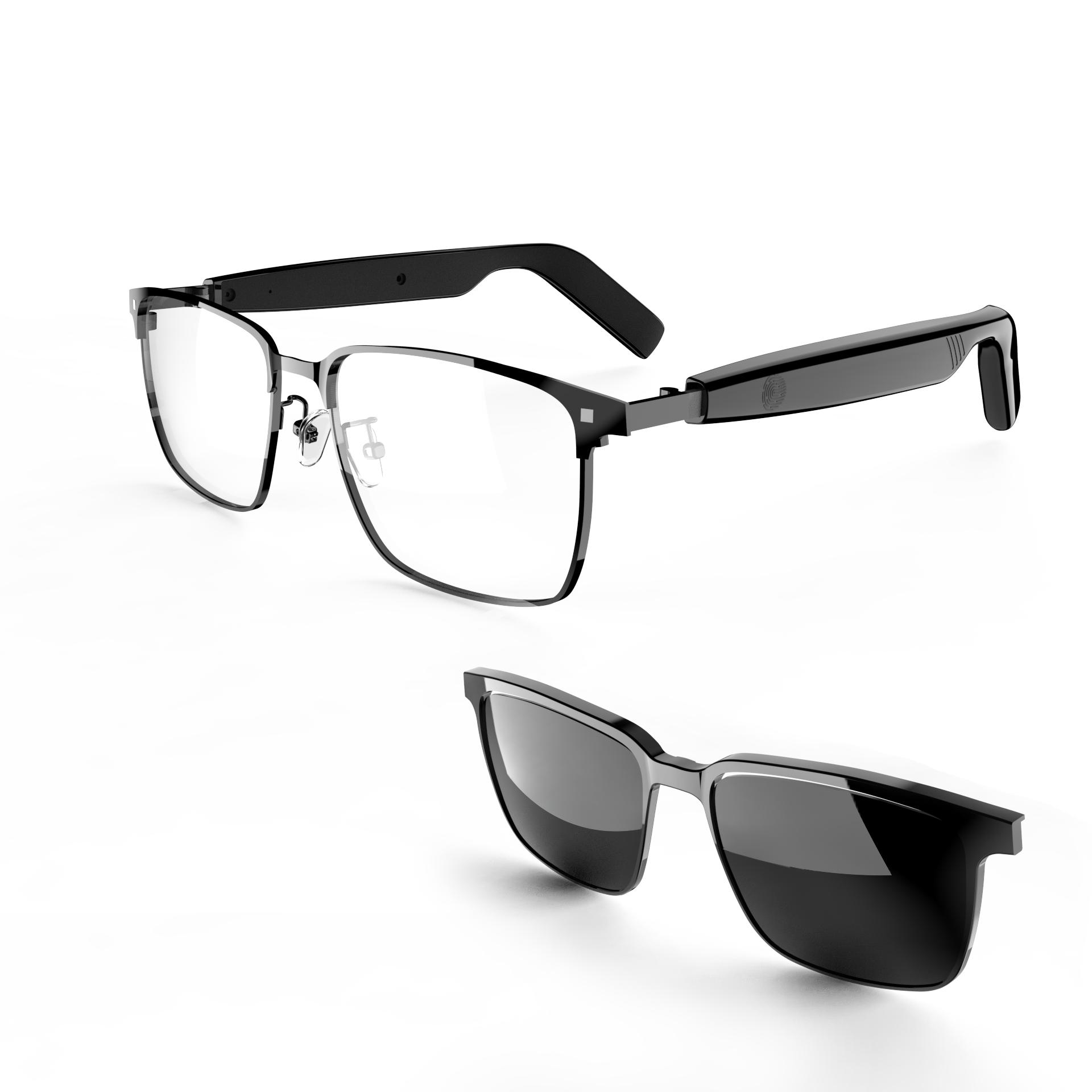 SG-20 All-in-One Smart Glasses Sunglasses & Clear Lenses Combo with Bluetooth Waterproof Sunglass Dual Mic Noise Cancellation